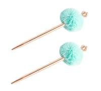 SEWACC 2pcs Ballpoint Pen Pens Ball Point Writing Pen Pompom Sign Pen Fluffy Pen Crown Pompom Pen Pens Pom Pom Pen Crown Decor Pen Fuzzy Pen Sign Pens Study Pen Girl present Pen Plush
