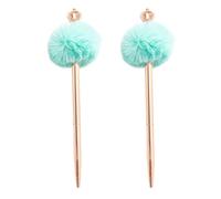 SEWACC 2pcs Ballpoint Pen Pens Ball Point Writing Pompom Sign Fluffy Crown Pompom Pom Crown Decor Fuzzy Sign s Study Girl present Plush