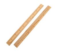 SEWACC 2pcs Bamboo Sewing Ruler Double Sided Measuring Tool for Clothing Lightweight Portable for Beginners and Professionals for Home Travel Sewing Projects