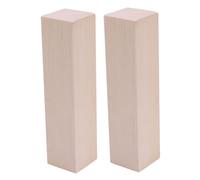 SEWACC 2pcs Basswood Blocks Soft Easy to Carve Wood Crafting Blocks for DIY Projects Beginners and Expert Whittling Carve Wood Art