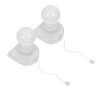 SEWACC 2pcs Battery Operated LED Pull Cord Lights Wireless Self Adhesive Night Lamps for Bedroom Cabinet Closet Energy Efficient Bright Bulbs with Easy Pull String Operation Portable