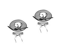 SEWACC 2pcs Black Chinese Cosplay Hat with Hollow Mesh Design, Ancient Style Breathable Polyester Wide Brim Hat for Creative Portrait Sessions and Martial Arts Practice
