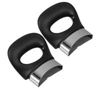 SEWACC 2pcs Black Plastic Screw Side Handle Replacement for Kitchen Pan and Soup Pot with Comfortable Grip and Enhanced Safety, for Stews and Porridge Cooking