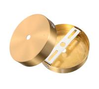 SEWACC 2pcs Brass Ceiling Canopy Pendant Lamp Base Chandelier Mounting Plate Light Fittings Ceiling Fan Brace Wall Lamp Mount for DIY Lighting 10x1.8cm
