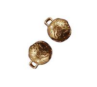 SEWACC 2Pcs Brass DIY Ornament Bells Retro Hanging Pendants for Crafts and Keychain Decoration Durable Vintage Style with Fine Workmanship for DIY Projects and Home Decor