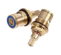 SEWACC 2pcs Brass Tap Valves Replacement with Copper Ceramic Disc Cartridge Insert for Kitchen and Bathroom Faucets Drip Valve Core Repair Kit
