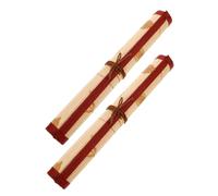 SEWACC 2pcs Brush Case Roll-up Canvas Organizer for Beginners Bamboo Calligraphy Brush Wrap, Watercolor Paintbrush Holder Suitable for Artists and Art Students