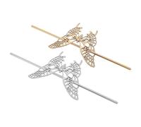 SEWACC 2pcs Butterfly Hair Sticks Hair Fork Pins for Women and Men with Comfortable Design for Special Occasions and Everyday Wear