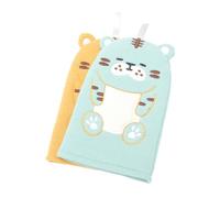 SEWACC 2pcs Cartoon Kid Bath Scrub Mitts, Cute Tiger Design Children’s Bath Gloves for Gentle Body Cleaning, Suitable for Boys and Girls Bathing Accessories
