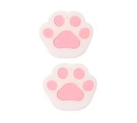 SEWACC 2pcs Cat Paws Shaped Key Caps Silicone Key Sleeves Cute Cartoon Animal for Students White