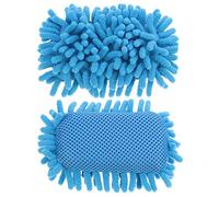 SEWACC 2pcs Chenille Dry Erase Eraser, Foam Whiteboard Eraser, Chalkboard Cleaner for School Use, Blue