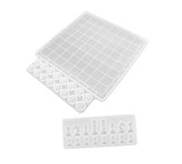 SEWACC 2Pcs Chess Board and International Chess Pieces Silicone Mold Set Ice Cubes and Making