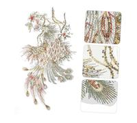 SEWACC 2Pcs Chinese Style Bird Embroidery Patches Applique for Clothing Bags DIY Craft Accessories Skin-Friendly with Detailed Peacock Design