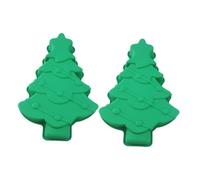 SEWACC 2pcs Christmas Tree Silicone Baking Mold Non-Stick Food-Safe Cake Pan for Holiday Cookies Chocolate Candy Festive 3D Silicone Baking Tray