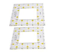SEWACC 2pcs Clear Acrylic Quilting Rulers Lightweight Square Edge Templates for Sewing Fabric Cutting Pattern Making Tailor Supplies with High-visibility Markings and Scratch-resistant