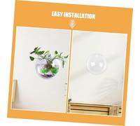 SEWACC 2pcs Clear Acrylic Wall Hanging Fish Bowl for Small Betta Fish Multifunctional Transparent Wall Planter Vase for Home Living Decor