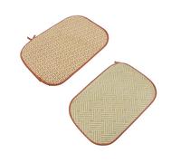 SEWACC 2pcs Cooling Rabbit Grass Mat Soft Pet Bedding Safe to Eat Natural Rattan Material Small Animal Cooling Mat for Summer Use with Bunnies Random Color