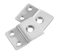 SEWACC 2pcs Deadbolt Strike Plate Extension Kit for Security and Fingerprint Locks Thickened Door Cover Plates with Threaded Fixing Polished Brushed Surface Easy Screw Installation for