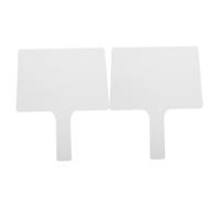 SEWACC 2pcs Double-Sided Acrylic Dry Erase Boards for Classroom Handheld Student Whiteboards Quick Response Paddle for Teaching Tutoring Home Learning Reusable Writing Boards