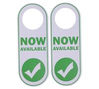 SEWACC 2pcs Double Sided Do Not Disturb Door Hanger Signs PVC Wear Resistant Door Sign for Hotel Office Bedroom Clear Privacy Reminder