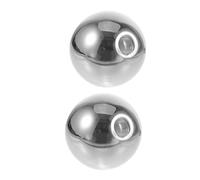 SEWACC 2pcs Electroplated Smoky Grey Glass Globe Lampshade Replacement Round Glass Sphere Light Shades with Screwing Interface Elegant Pendant Lamp Globe for Bedroom Living Dining Decor