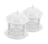 SEWACC 2pcs European Style Pagodas for Fairy Gardens Dollhouses and Bonsai Micro Landscapes Scale Decorative Accessories for Zen Gardens