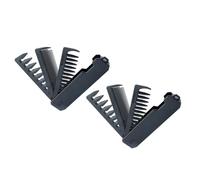 SEWACC 2Pcs Foldable Hair Comb for Men - Portable Pocket-Sized Beard and Hairstyling Grooming Tool - Precision Folding Texture Comb for Travel and Daily Use