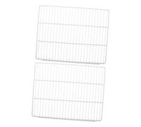 SEWACC 2pcs Freezer Shelf Divider Metal Wire Mesh Organizer for Refrigerator Cabinet Horizontal Rack for Efficient Space Utilization Fit for Various Fridge Models