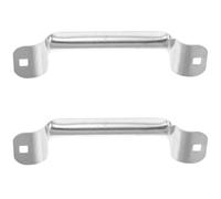 SEWACC 2pcs Garage Door Manual Pull Handle Sliding Exterior Door Handle Iron Silver Weather Resistant Easy Installation for Cabinet