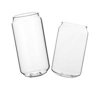 SEWACC 2pcs Glass Beverage Cup 350ml 550ml for Water and Iced Drinks | Glass, Smooth Edge and Flat Bottom Design, Kitchen Use, Coffee Shop, Bartenders and Coffee Lovers