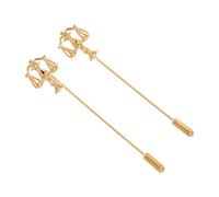 SEWACC 2pcs Golden Justice Scale Lapel Pin for Men’s Suits, Dainty Alloy Libra Brooch with Elegant Detailing, Versatile Accessory for Jackets and Dress, Christmas Gift for Advocates