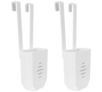 SEWACC 2pcs Hanging Toilet Tank Cleaner Tablet Holder, Removable White Plastic Bracket 7.8" X 2.8" X 1.7" for Anti-damage Flapper Protection, Bathroom Cleaning Accessory for Home