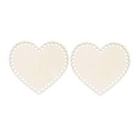 SEWACC 2pcs Heart Shaped Wooden Crochet Basket Bases DIY Bag Material for Knitting Weaving Smooth Surface Durable Wood Bottoms for Handmade Woven Storage Baskets and Bag Decoration