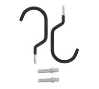 SEWACC 2pcs Heavy Duty Bike Hook with Bolts Metal Bike Hanger for Garage Wall Storage Space Saving for Home Shed Basement Tool Organization