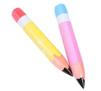 SEWACC 2pcs Inflatable Crayon Props PVC Durable Lightweight Giant Crayon Party Decorations Birthday Favor Yellow and Pink