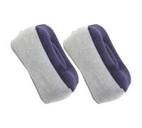 SEWACC 2pcs Inflatable Travel Foot Rest Soft Flocked PVC Leg Cushion High Pillow for Office Desk Car Airplane Portable Lightweight Footstool for Comfortable Support