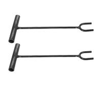 SEWACC 2Pcs Manhole Cover Lifting Hooks with Handle 30Cm Metal Drain Key Hooks for Sewer and Utility Cover Removal Heavy Duty Roll Up Door for Home and Warehouse Use