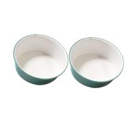 SEWACC 2pcs Medium Plastic Thicken Wash Basins Dual Color Green White Face Cleansing Washbasin for Bathroom and Salon Use