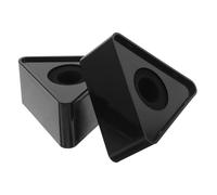 SEWACC 2pcs Microphone Stand Flags Triangle Cube Logo Holder for Desktop Mic Desk Stand Portable Lightweight Fit for Interview Recording Podcast