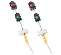 SEWACC 2Pcs Mini Road Light Model for Sand Table Decor Realistic Timing and Brightness Mini House Decoration Accessory for Model Builders and Train Enthusiasts