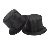 SEWACC 2pcs Mini Snowman Hats for Crafts Tiny Tops Hats for Doll Accessories Diy Holiday Party Decoration