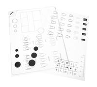 SEWACC 2pcs Nail Coloring Pad Silicone Training Mat Mixing Mat for Nail Art Practice Beginner Use Salon Table
