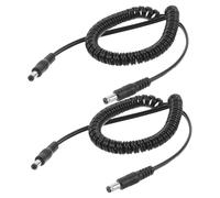 SEWACC 2pcs Nail Drill Power Cord with Dc Spring Connection Wire, Lightweight Plastic Handpiece Cable Replacement for Nail Art Polisher Part, Easy Installation for Professional and Home