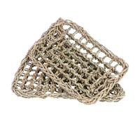 SEWACC 2pcs Natural Seagrass Reptile Hammock Bed for Bearded Dragons and Lizards Hanging Cushion for Terrarium Pets Easy to Clean and Fix Light Brown