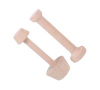 SEWACC 2pcs Natural Wood Egg Tart Baking Molds Double-Sided Pastry Tamper DIY Tart Shaper Tool Muffins and Bakery Supplies