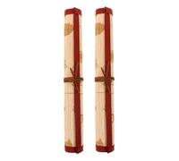 SEWACC 2pcs Paint Brush Roll Up Case Handmade Bamboo Canvas Organizer for Calligraphy Tools Efficient Brush Management for Beginner Artists