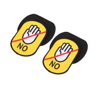 SEWACC 2pcs Pet Leash Warning Tags Comfortable Fabric Social Identification Stickers for Dogs and Cats Enhanced Safety Vibrant Colors Easy to Apply