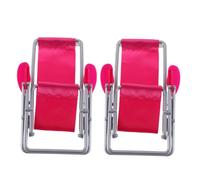 SEWACC 2pcs Pink Beach Chair Ornaments for Miniature Dollhouse Beach Chair Decorations Portable