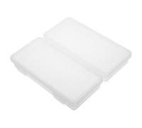 SEWACC 2pcs Plastic Storage Box with Drawer for Coins and Commemorative Banknotes, Portable Cash Organizer with Easy Access and Elegant Design, for Workspace and Commercial Use