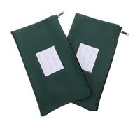 SEWACC 2pcs Portable PU Document Pouch with Zipper File Storage Bags for Men Multi Use Organizer for Tax Papers Bills Contracts for Office School Travel Foldable and Secure